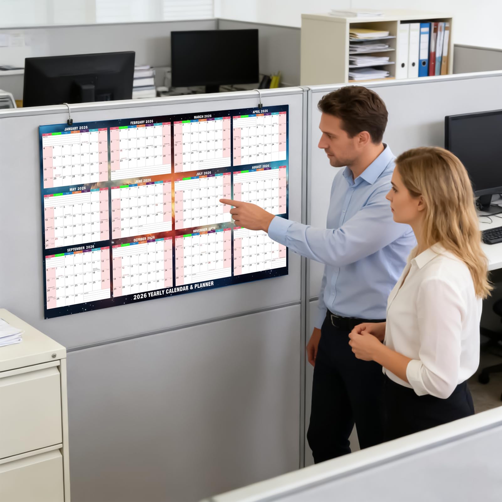 Calendario Annuale 2026 61 X 86 Cm Doppia Faccia Cancellabile A Secco Per