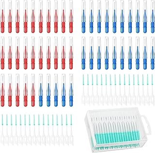 Boao 250 Pcs Flossers Braces Brush Interdental Brush Teeth Soft Dental Picks Tooth Floss Interdental Brush Refill Dental Flosser Toothpick Cleaners Tooth Cleaning Dental Tool