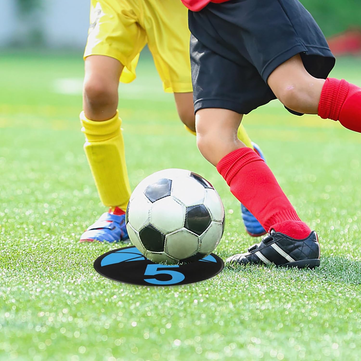 Sosoport 10pcs Football Training Tools Soccer Sign Disc Floor Makers for Soccer Training Exercising Sign Discs for Soccer Football Accessories Soccer Training Pad Soccer Training Equipment