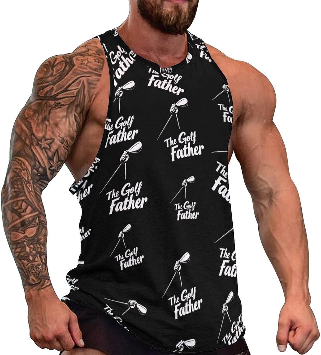 The Golf Father Men's Tank Tops Sleeveless Muscle Shirts for Men Lightweight Vest Crew Neck T-Shirts