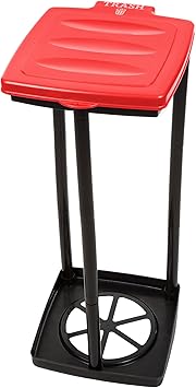 Portable Trash Bag Holder Collapsible 13-Gallon Garbage Bin for Indoor/Outdoor Use, Camping, Recycling, and Parties Durable Plastic Trash Can by Wakeman Outdoors Red