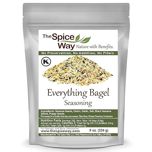 The Spice Way Everything Bagel Seasoning - (8 onzas) - una sabrosa mezcla multiusos de semillas de sésamo, ajo y cebolla