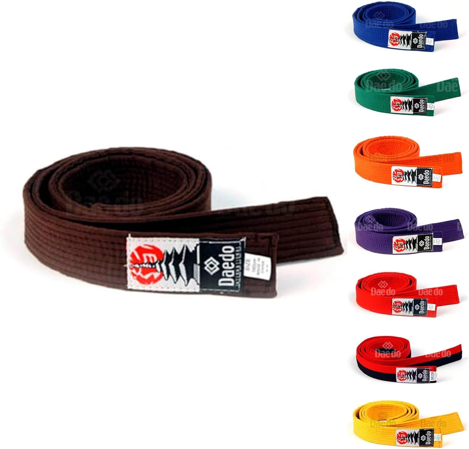 Daedo Taekwondo Belt for Adults and Kids, 240 cm/95" Length – Durable Martial Arts Belt for Taekwondo, Karate, Judo
