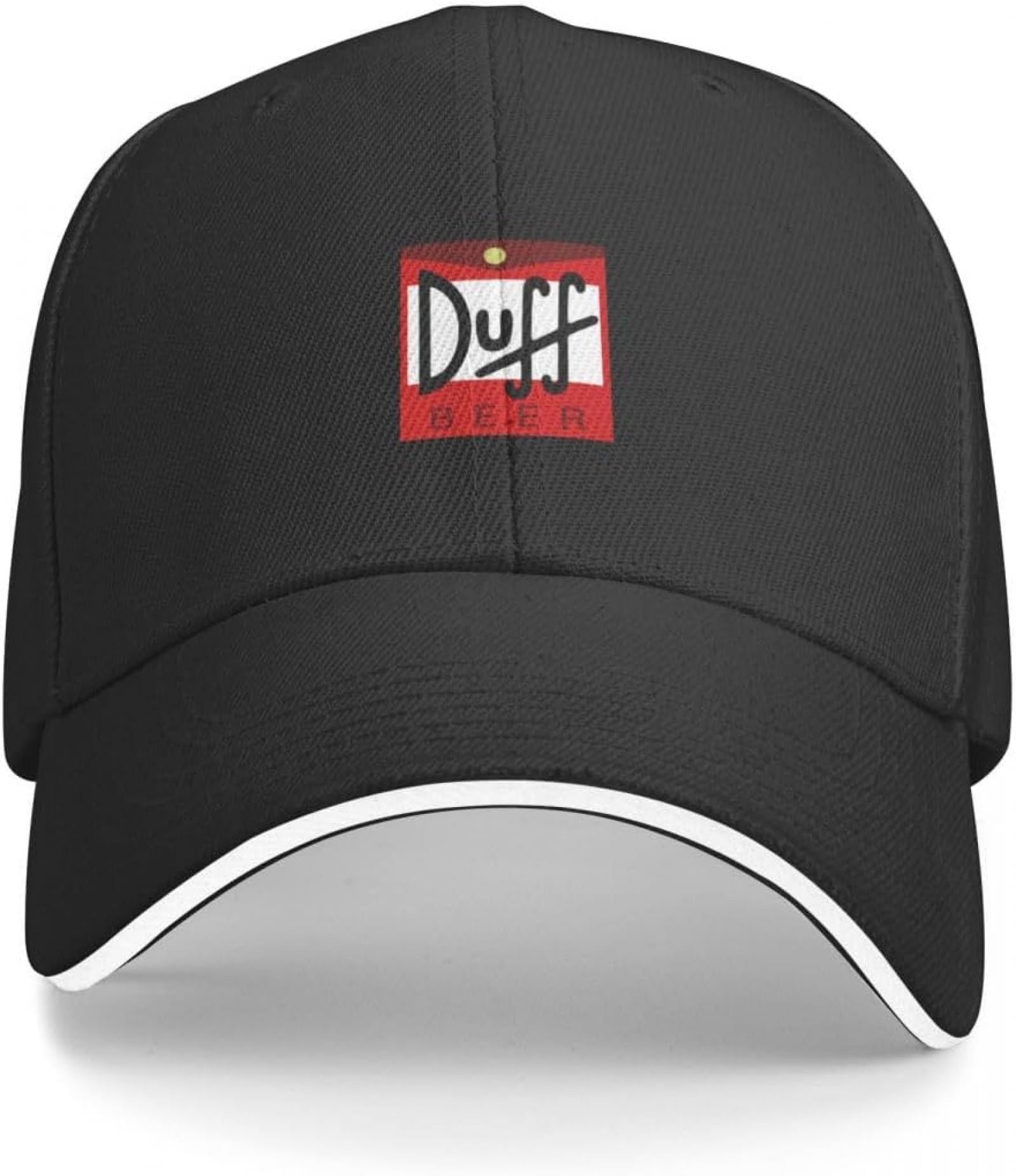 Caphatmc Unisex Multicoloured Baseball Cap Hip Hop Sun Hat Duff Beer Essential Cap Baseball Cap Fashion Beach Bobble Hat Men's Winter Hats Women's Birthday Gift