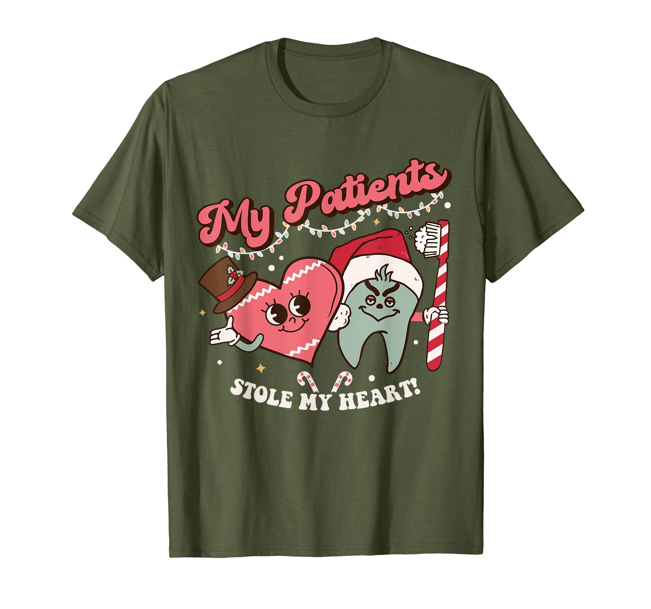 My Patients Stole My Heart Dental Hygienist Groovy RDH Tooth T-Shirt