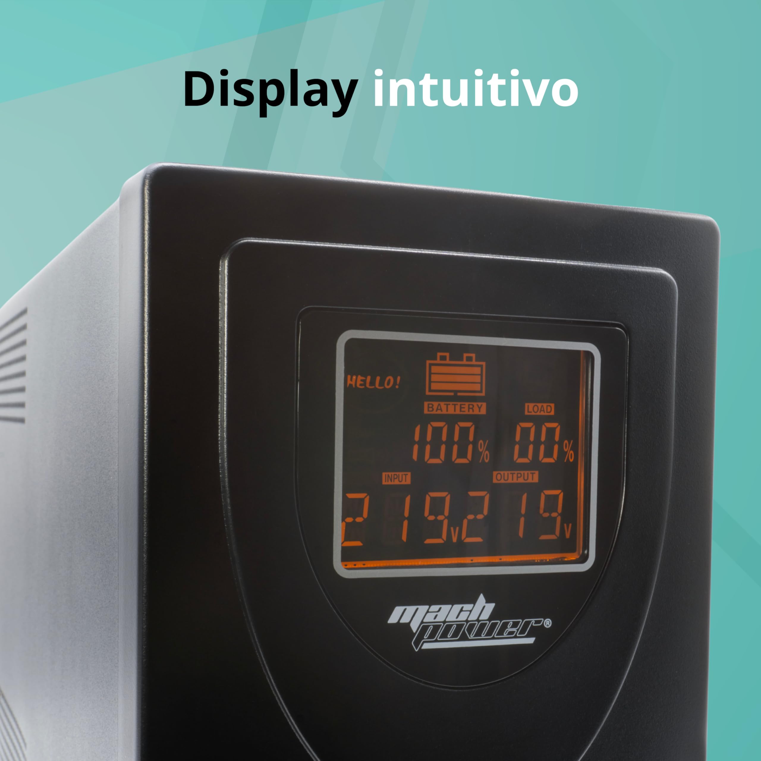 Gruppo di continuità line interactive 2000VA/1200W, stabilizzatore AVR, 2 batterie 12V/9Ah, 2 uscite Schuko/Ita, 1 Porta USB, display LCD, struttura in metallo UPS-LIT20MD (2000VA/1200W)