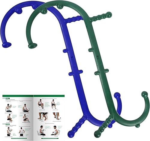 Miniatura 1 de Paquete de 2 bastones de punto gatillo de masaje, tejido profundo del cuerpo, espalda de mano, cuello, hombros, piernas y pies, herramienta de