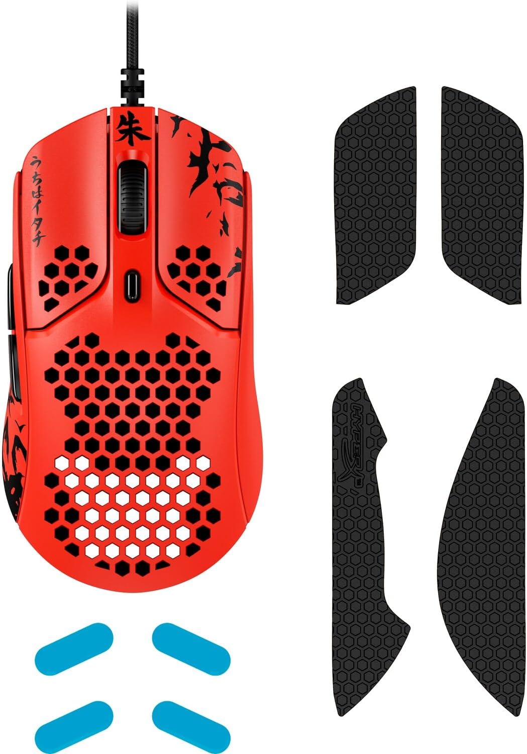 HyperX Pulsefire Haste Wired USB Symmetrical Gaming Mouse - 16000 DPI, 6 Buttons, RGB Lighting, PAW3335 Sensor Customizable HyperX NGENUITY - Itachi Edition PC Gaming Mice