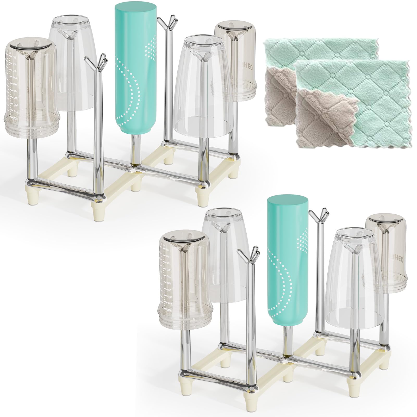 Photo 1 of Marbrasse Retractable Cup Drying Rack - White