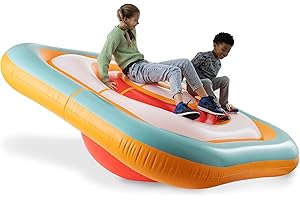 HearthSong Inflatable Bullseye Balance Platform: The Dome Rocker for Kids and Adults