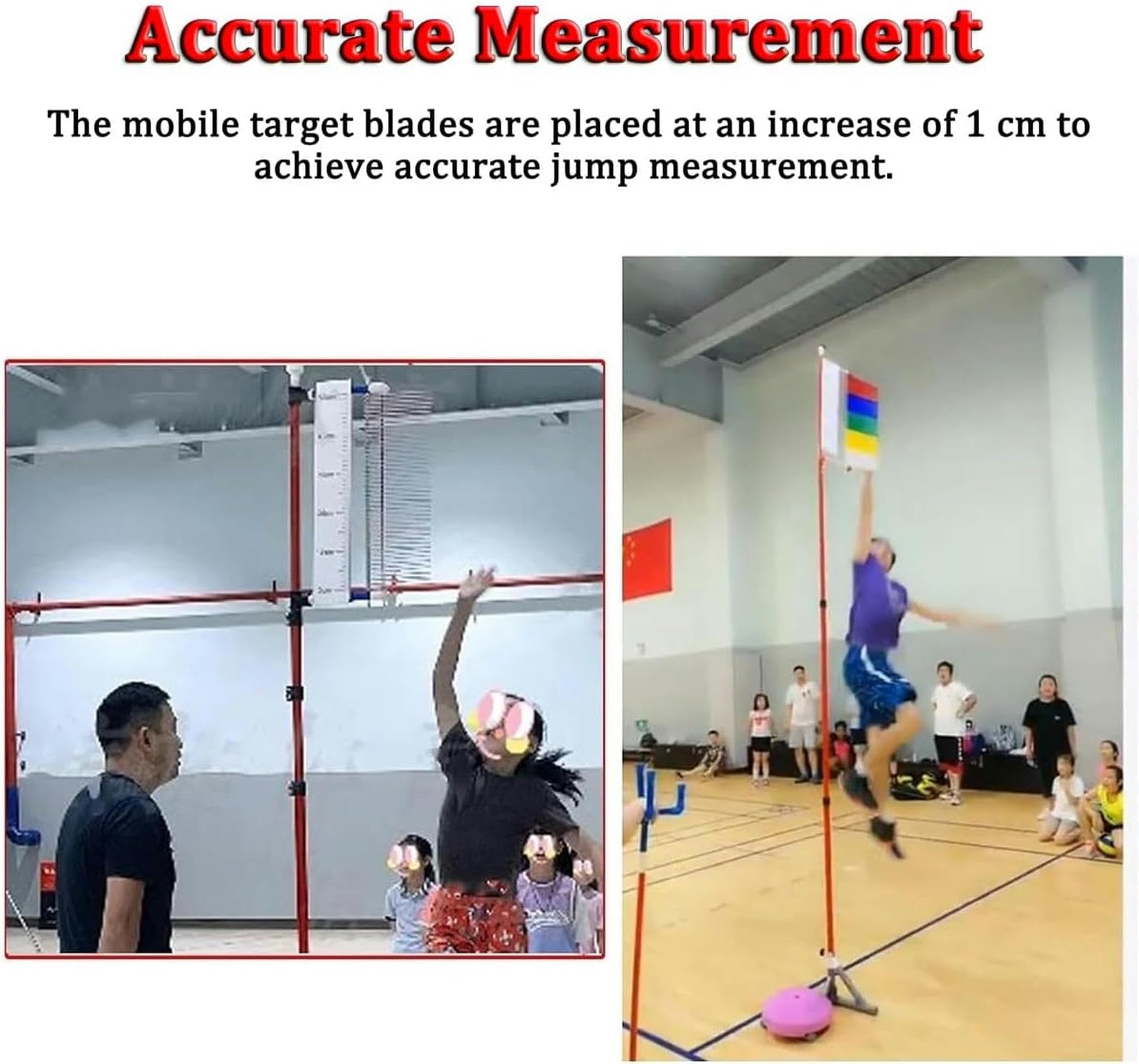 Equipo de entrenamiento de salto alto, herramienta de evaluación vertical de aleación de aluminio ajustable de 1,3 m a 3,6 m, para deportes de interior y exterior, probador de rendimiento para adultos