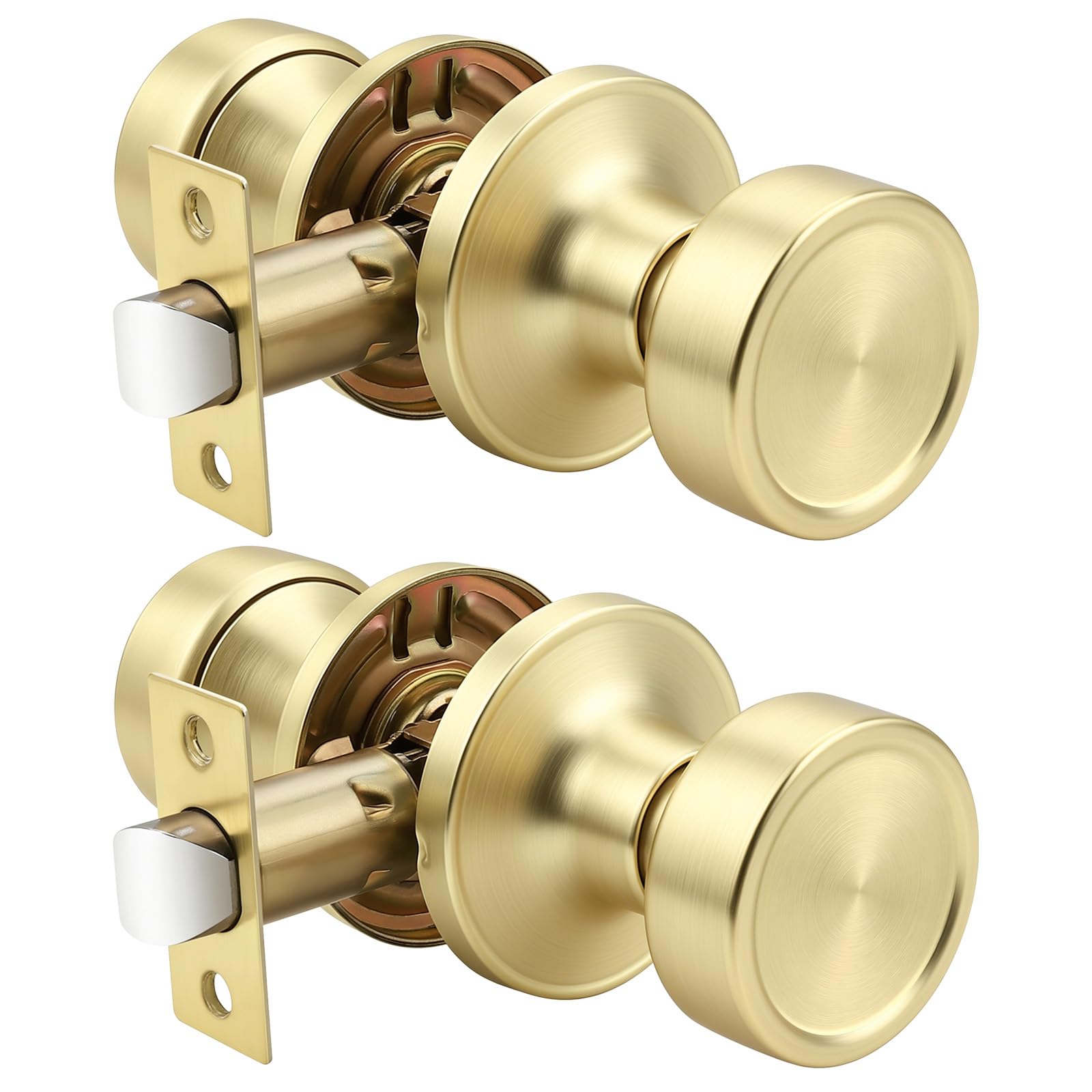Black Privacy Door Knobs - Emergency Unlock -14