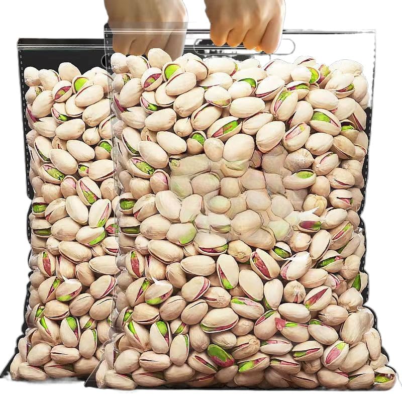 Large Grain Nuts and Pistachios 250g/bag, Salty Flavored Pistachios, Nut Gifts, Dried Fruit Snacks, Family Leisure Snacks, Holiday Food, Breakfast and Afternoon Tea Desserts (500g)