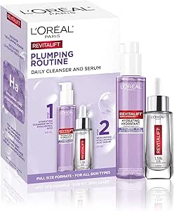 L'Oréal Paris Revitalift Hydrating Skincare Kit, 2 Piece Routine formulated with Hyaluronic Acid to Deeply Hydrate &amp; Plump, For All Skin Tones