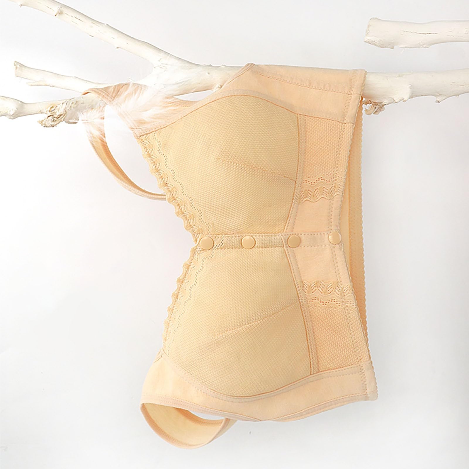 Cocila Reggiseno Invisibile Senza Ferretto per Donna, Reggiseno Comfort con Chiusura Frontale, Spalline Larghe e Copertura Totale, Morbido di Supporto l'uso Quotidiano Post-Operatorio Adesivo
