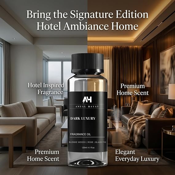 Hotel Diffuser Oil Inspired by Edition Hotel 120ml - Notes of Blonde Woods, Rose & Black Fig - Hotel Oil Diffuser Essential Oils - Scented Oils for Diffusers for Home - Luxury Hotel Scent for Home