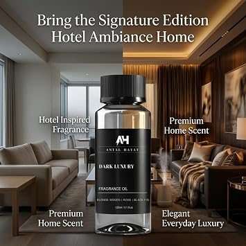 Hotel Diffuser Oil Inspired by Edition Hotel 120ml - Notes of Blonde Woods, Rose & Black Fig - Hotel Oil Diffuser Essential Oils - Scented Oils for Diffusers for Home - Luxury Hotel Scent for Home