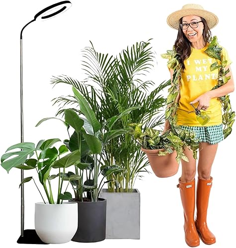 Miniatura 8 de SYLIKENATE Luz LED de cultivo para plantas de interior, luz de crecimiento LED de espectro completo, 3 modos, altura ajustable de 35 pulgadas,