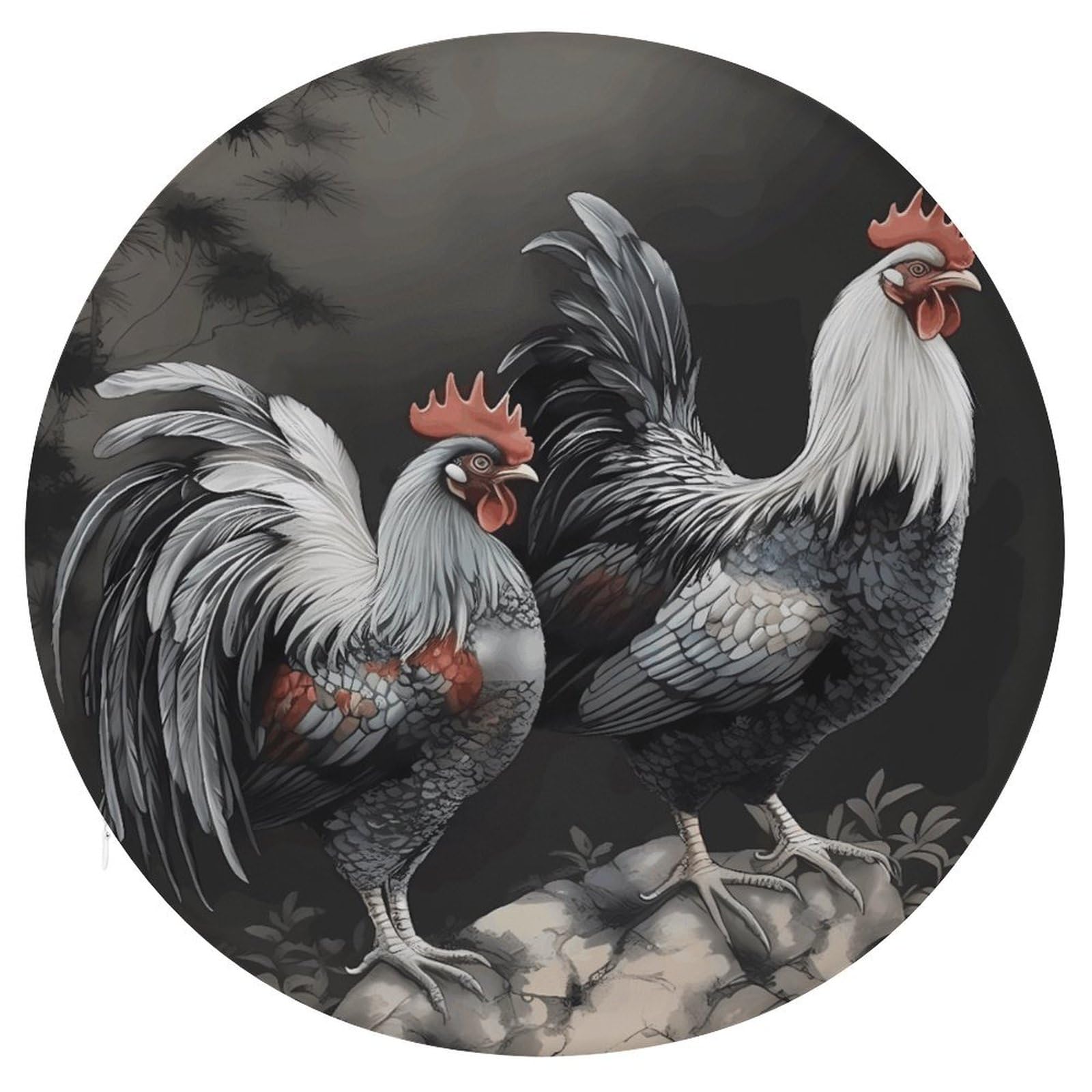 Housses de coussin rondes pour chaises de cuisine diamètre 28 à 35cm
