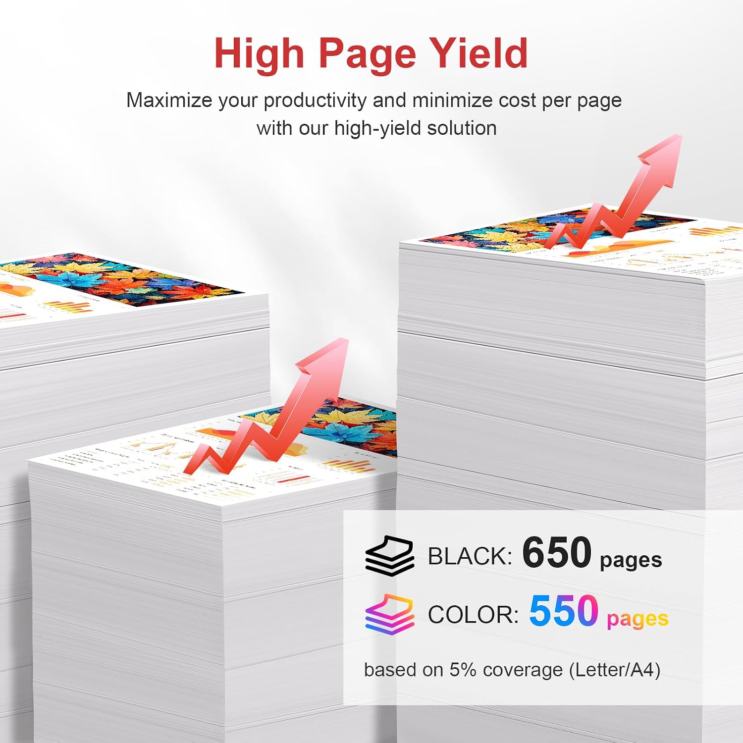 PG-260XL/CL-261XL Black/Tri-color High Yield Ink Cartridges 260XL 261XL Ink image 3