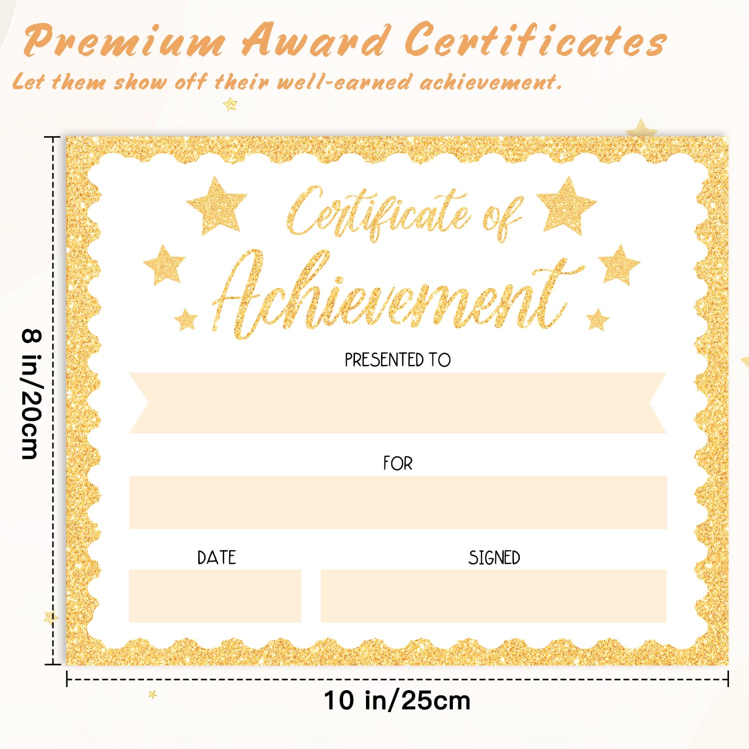 25 certificati di riconoscimento, 20,3 x 25,4 cm, certificati di premio per scuola materna e asilo, studenti e insegnanti -03