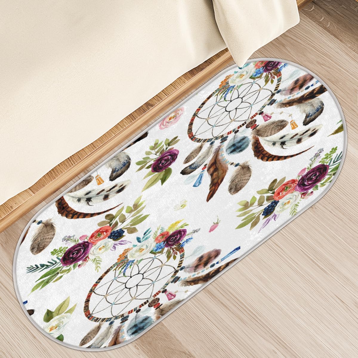 Tapis antidérapant à poils longs ultra absorbant pour salle de bain
