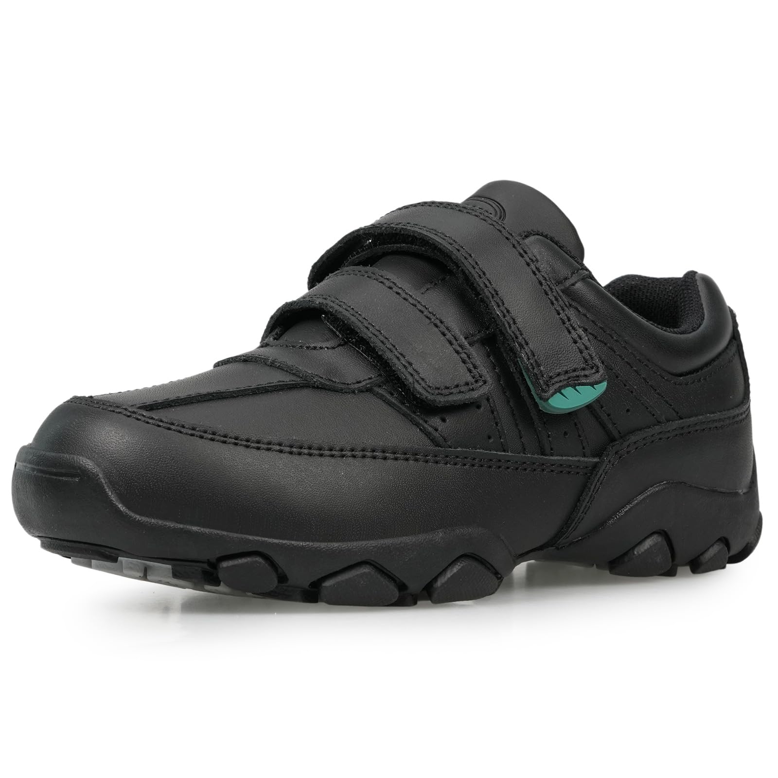 Scarpe da scuola classiche per ragazzi in pelle nera taglia 12.5uk Little Kids-6.5uk Big Kids