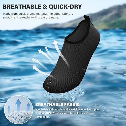 Miniatura 5 de Zapatos acuáticos para mujeres y hombres, secado rápido, para natación, playa, yoga, ejercicio, alberca, campamento, artículos deportivos