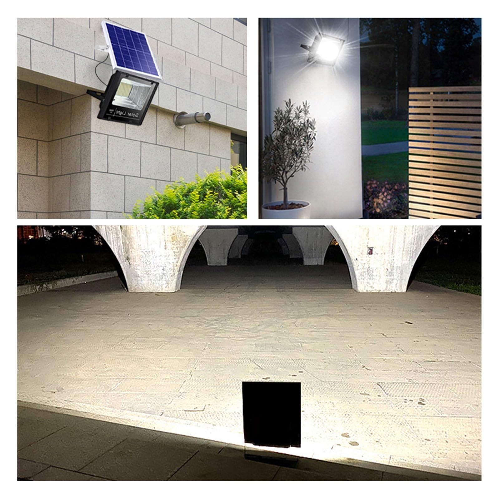 Potente luz Solar LED, s reflectores solares for Exteriores con Control Remoto for jardín, Pared de Calle, Solar for Paisaje