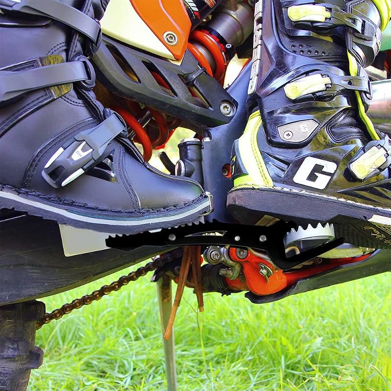 GFYSHIP Univerzális Utas Lábtartó Szett Dirt Bike, Motocross, Enduro és Supermoto Motorokhoz - Fekete Acél Hátsó Pedálok, 1 Pár