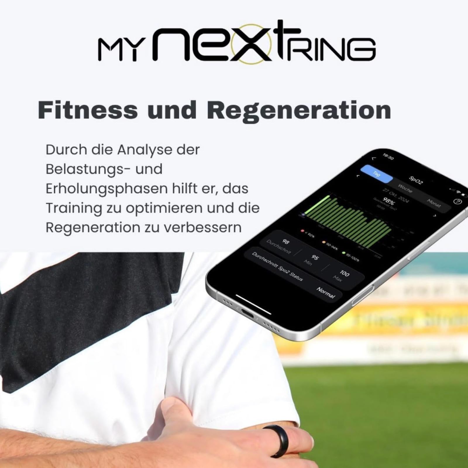 N2 PRO – Anello intelligente in titanio, con allenatore AI (senza ABO), monitoraggio del sonno, dello stress e dell'attività, frequenza cardiaca e misurazione dello stress, lunga durata