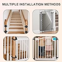 Vista 6 de 2 adaptadores de barandilla para puerta de bebé, accesorios de montaje sin taladro, kit de montaje universal para puerta de bebé, para barandillas