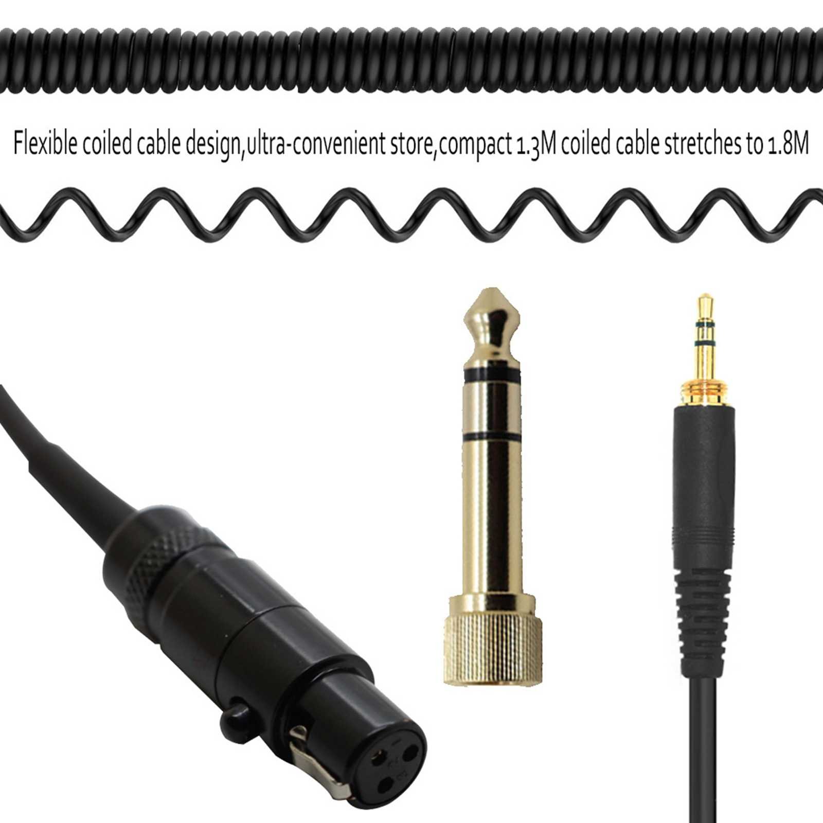 Cable alargador en espiral para auriculares AKG Q701 K702 K271 K272 K240 MKII K242 K267 K141 K171