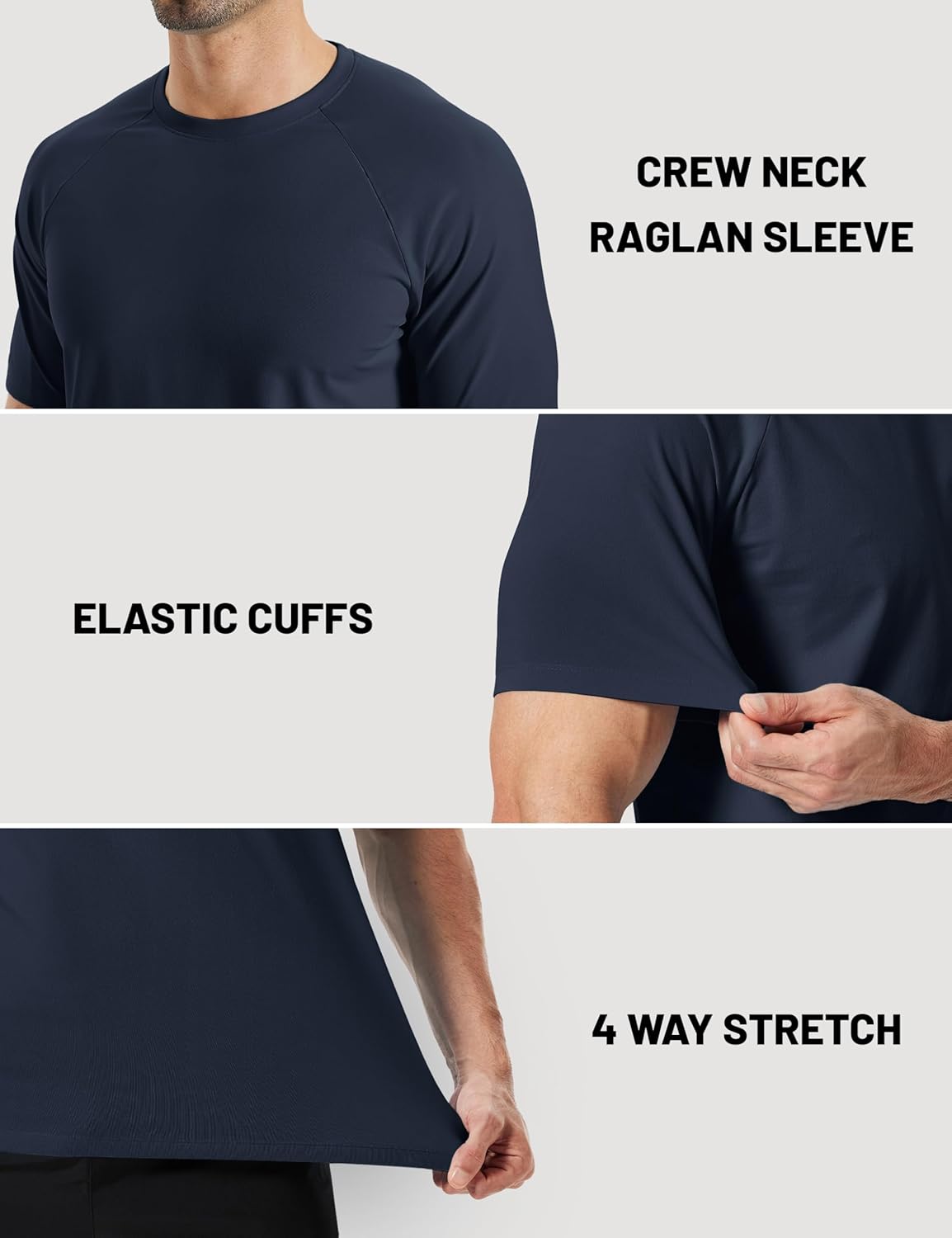 MAGCOMSEN Men's Workout Shirts Short Sleeve Dry Fit Tshirts Moisture Wicking Athletic Shirts Gym Running Swimming Fishing - Image 6