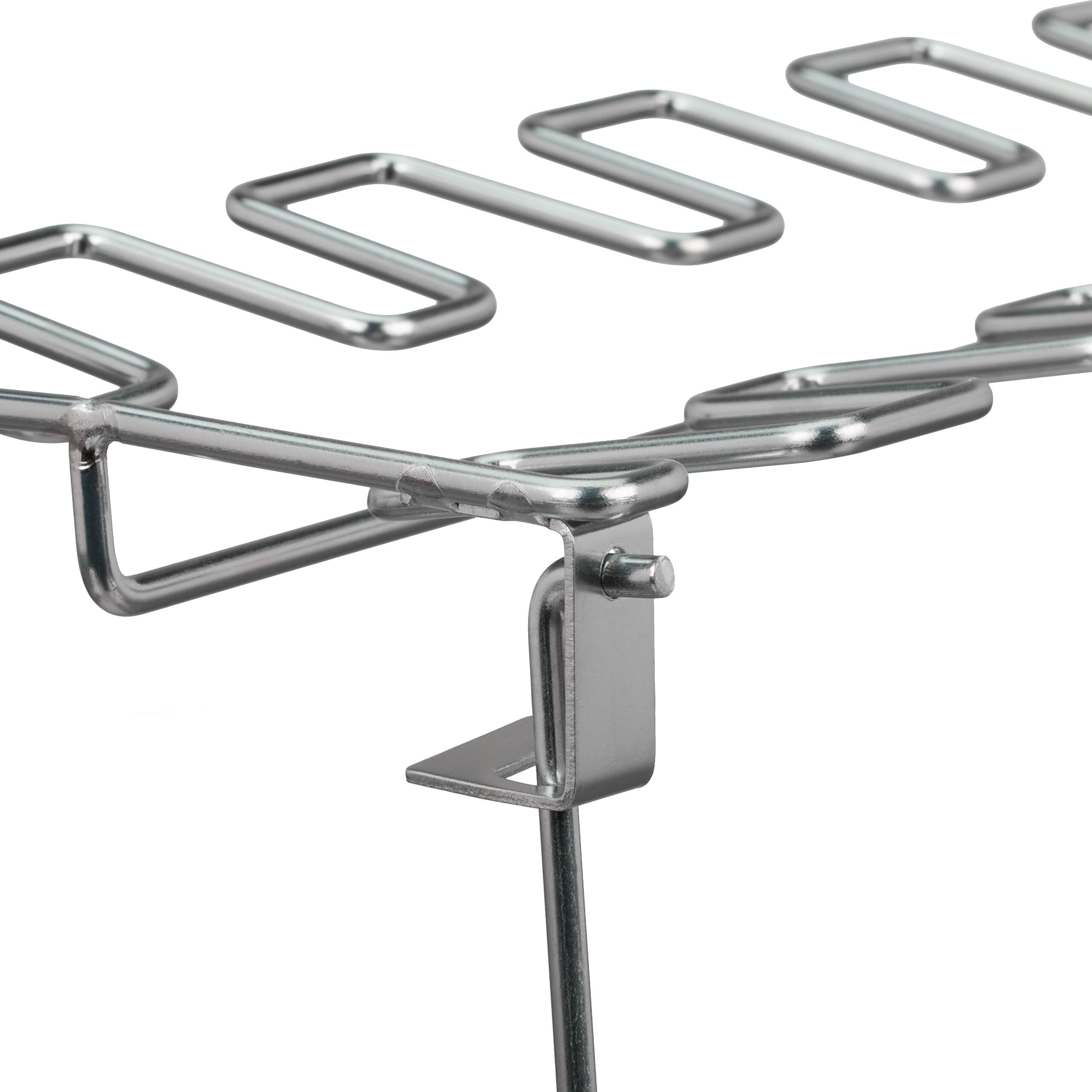 Supports pour Cuisses de Poulet Relaxdays, 2 pièces, en INOX, volaille croustillante sans retournement, Pliables, Argent