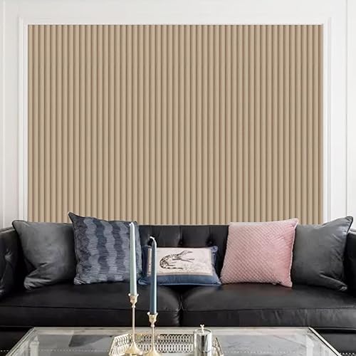 Miniatura 3 de Papel tapiz autoadhesivo con listones de madera de 15.7 x 196.8 pulgadas, papel de contacto, papel tapiz de rejilla de madera extraíble, papel tapiz