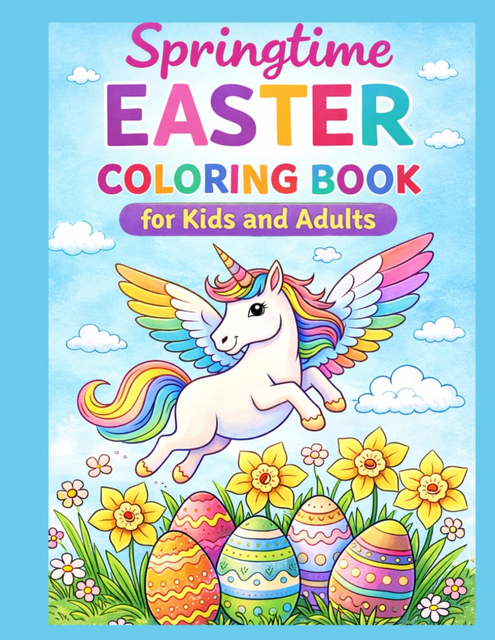 Springtime Easter Coloring Book for Kids and Adults
