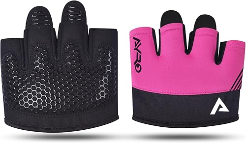 AYRO Guantes de entrenamiento mínimos, guantes de levantamiento de pesas parciales cortos para hombres y mujeres, con protección completa de la