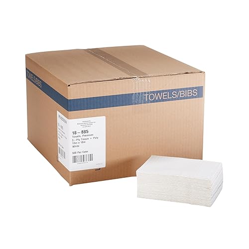Miniatura 9 de McKesson Toallas de procedimiento, no estériles, 3 capas, gofres blancas en relieve, desechables, 13 x 18 pulgadas, 500 toallas, 1 paquete