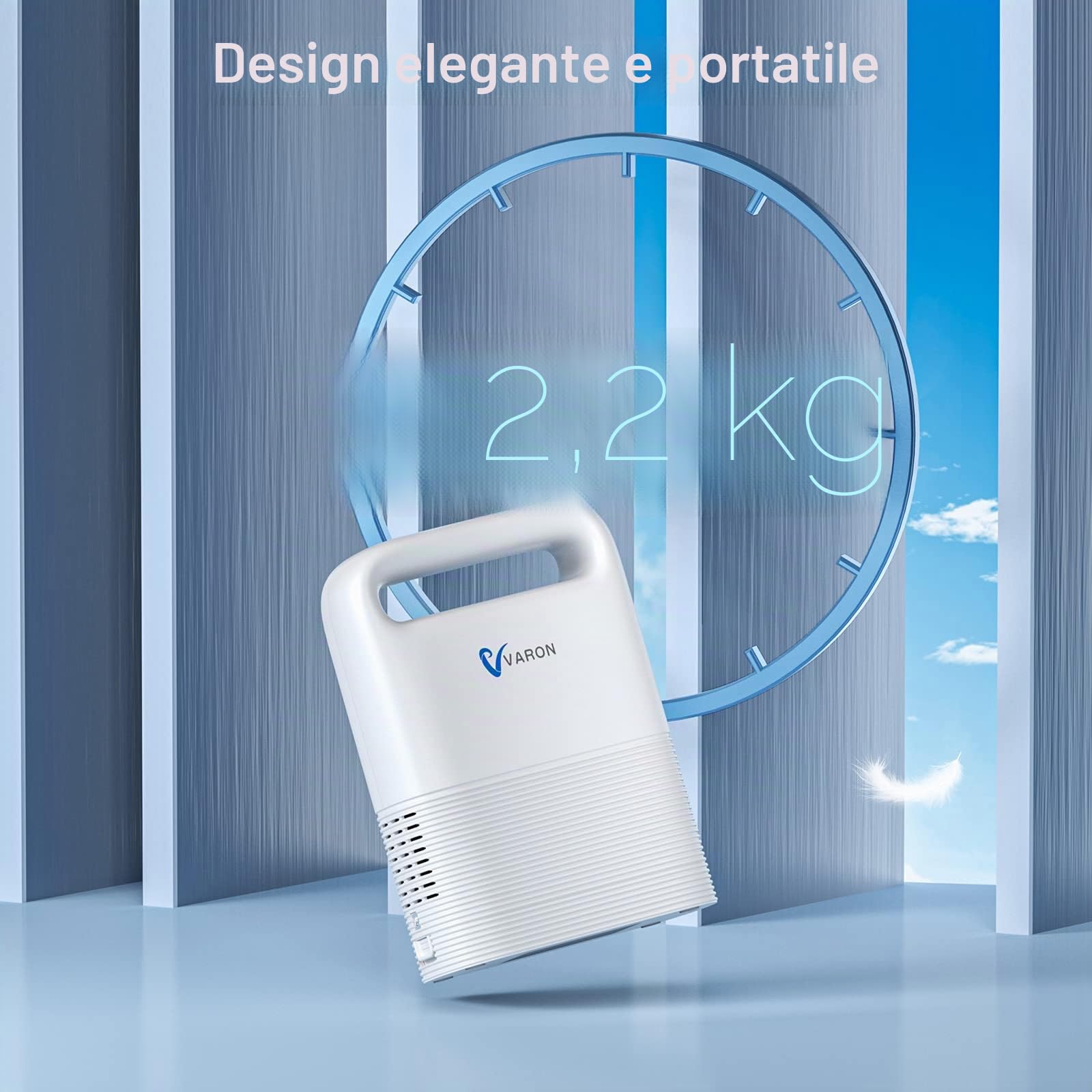 Concentratore di ossigeno portatile, concentratore di ossigeno mobile, 1-5 l/min, concentrazione del 93%, concentrazione di ossigeno, per viaggi e viaggi (con grande batteria rimovibile)