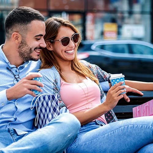 Miniatura 4 de Banco de jardín, banco de parque al aire libre para patio, banco de metal con respaldo de plástico, reposabrazos de marco de acero resistente,