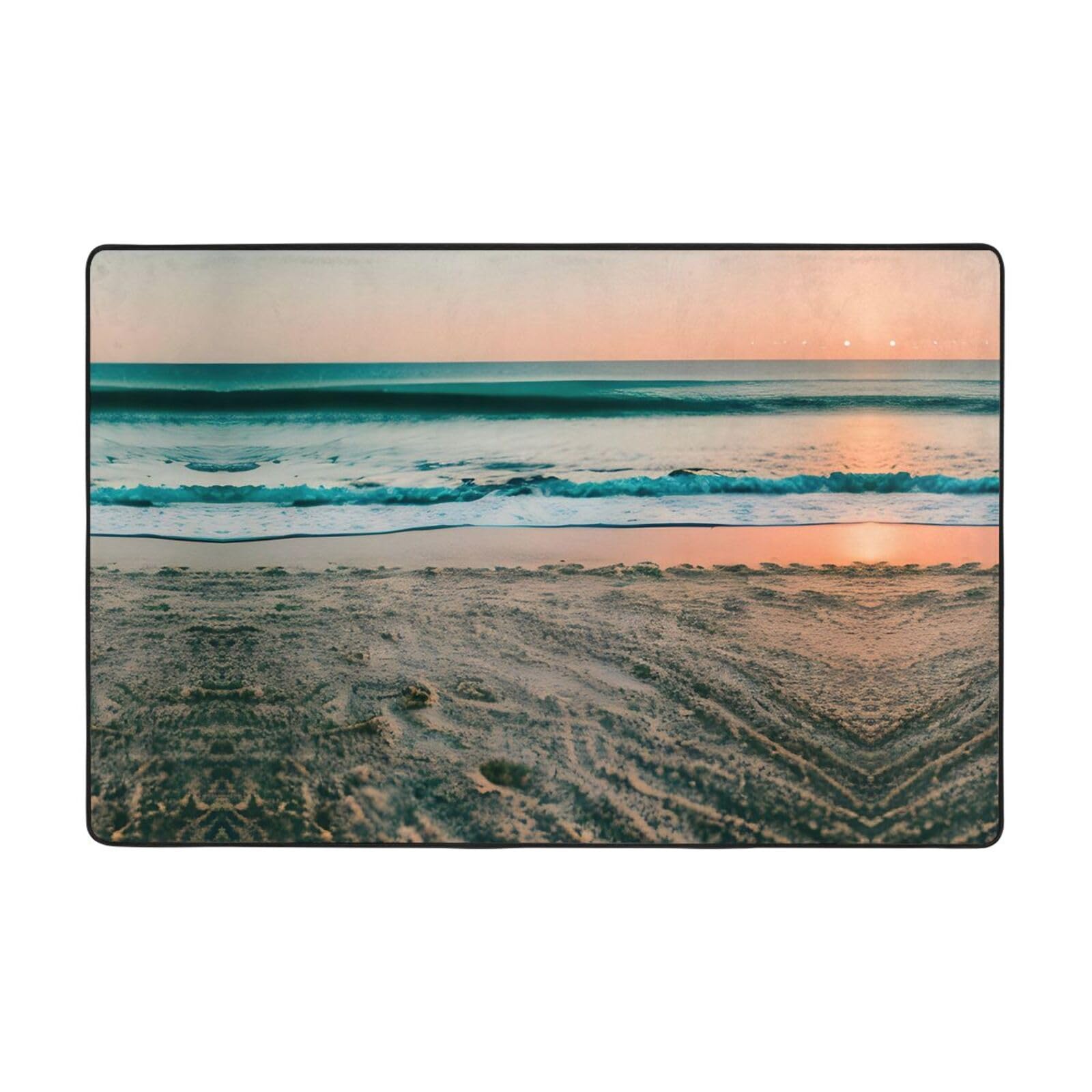 Tapis de zone coucher du soleil grand format tapis doux chambre et salon