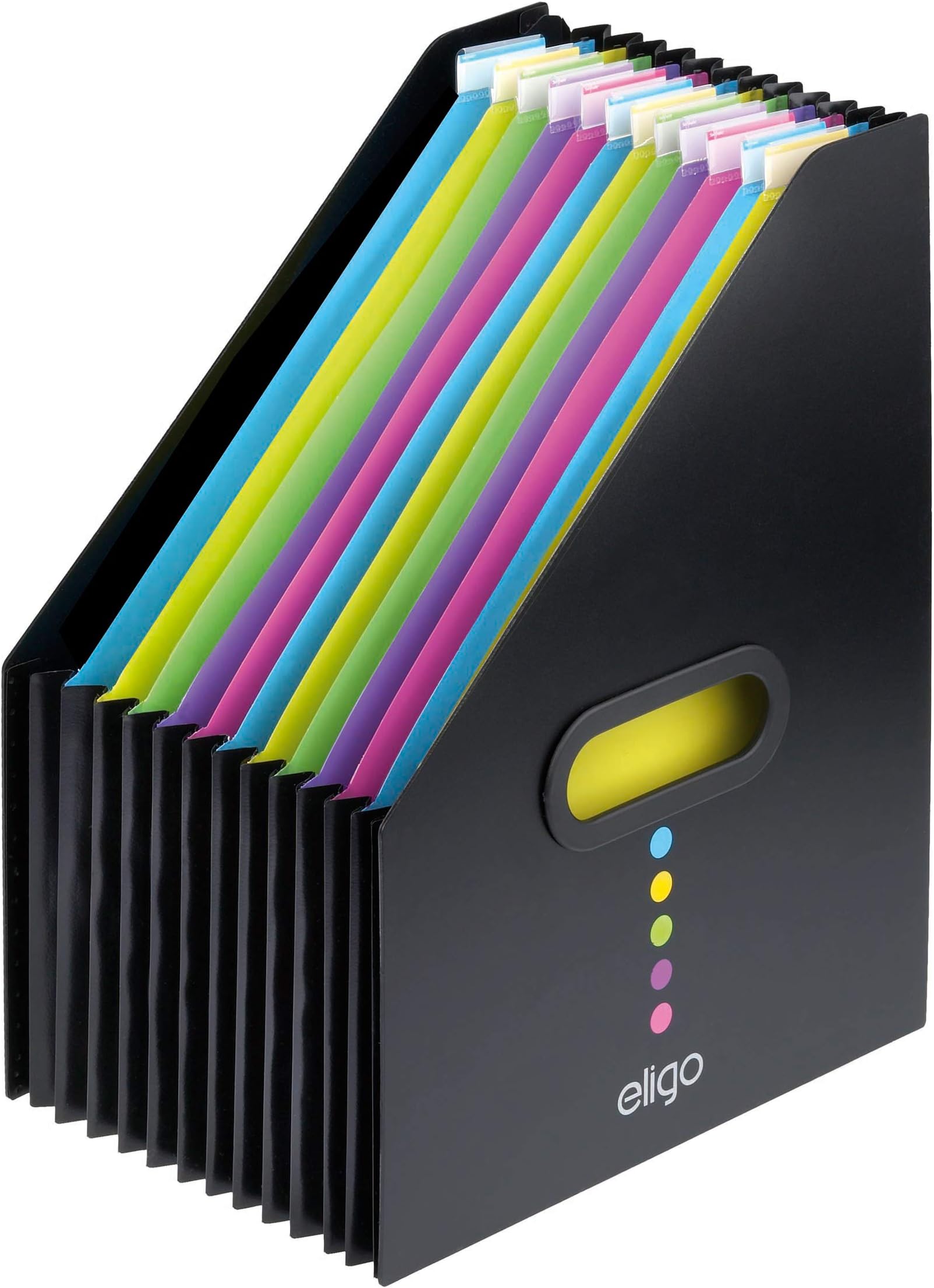 Eligo Portrait Desk Expander/Organiser 13-Part - Black [Pack of 1] Ref: 15171