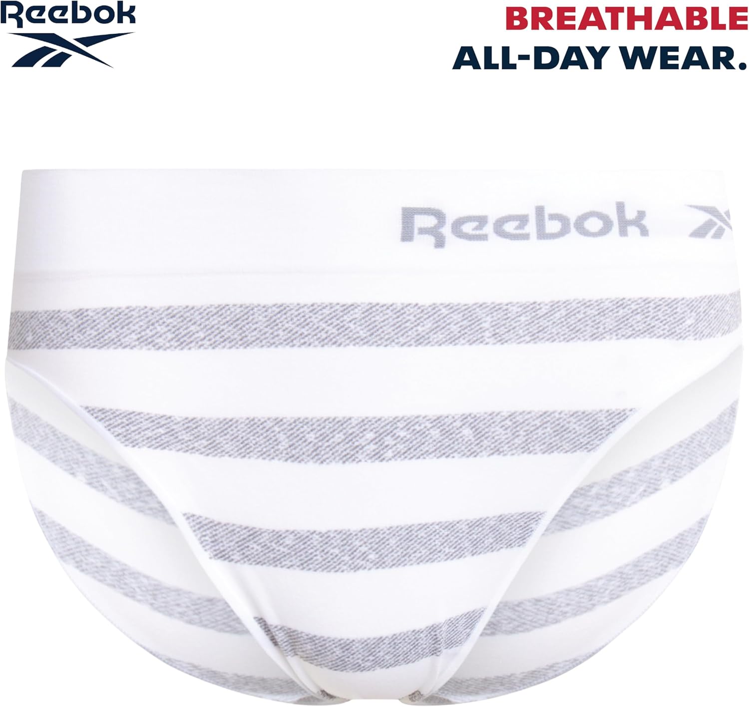 Reebok Womens Briefs Underwear - 4 Pack Breathable Soft Stretch High Cut Mid Waist Panties Underwear for Women (Sizes: S-XL) - Image 5