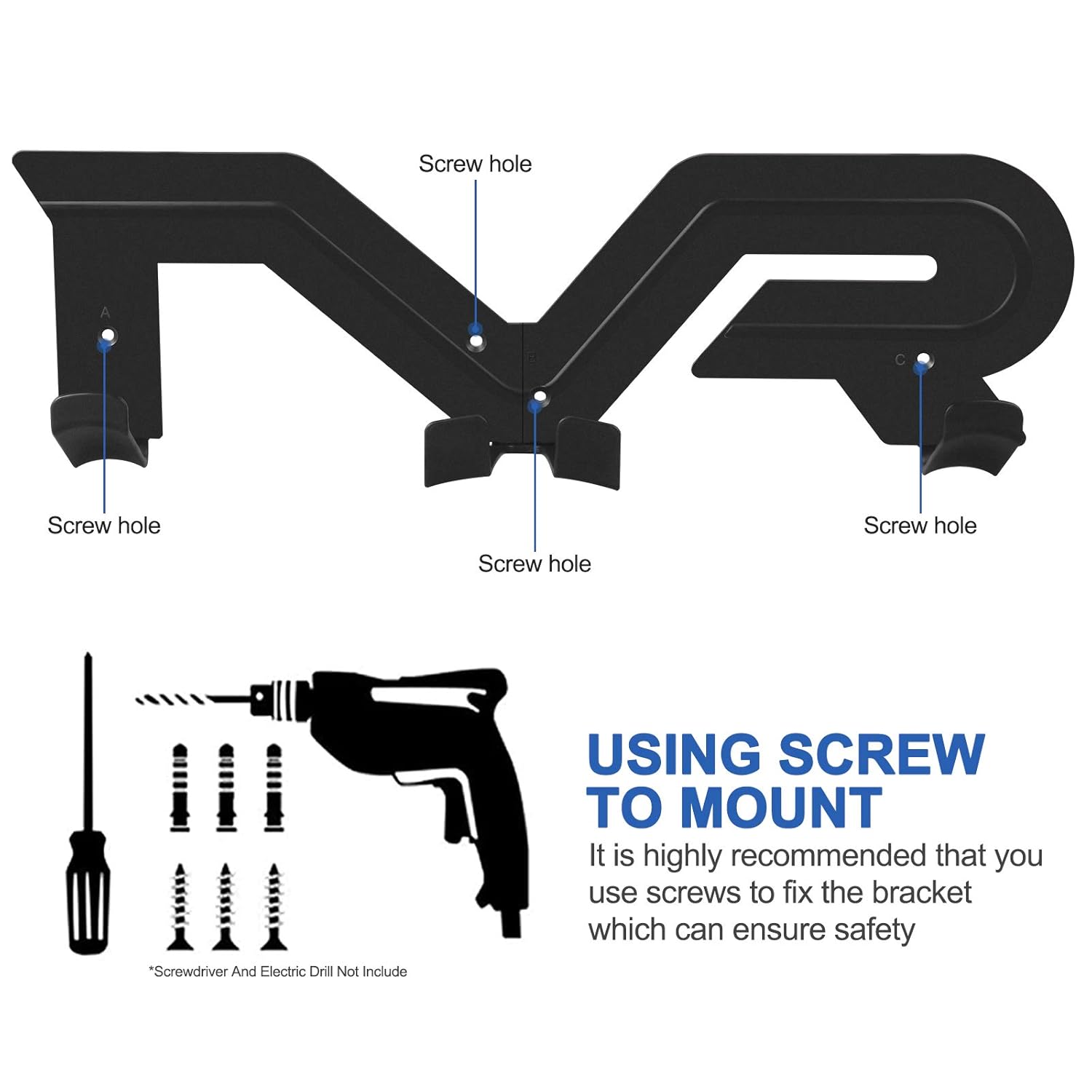 Esimen VR Wall Mount Storage Hook Stand for Oculus Quest 2,Quest,Rift-S,HP Reverb G2,HTC Vive ProHeadset and Touch Controllers