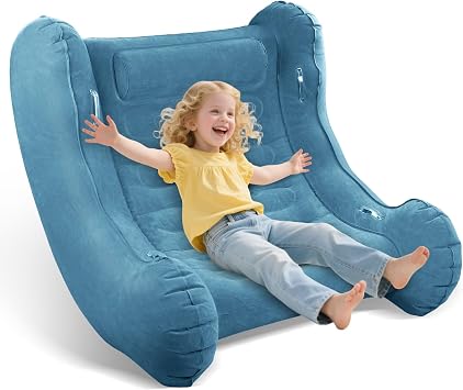 Sensory Rocker Chair for Kids, 55 x 55 x 46 Air Cloud Rocker, Inflatable Sensory Chair for Autistic ADHD Child, Indoor/Outdoor Toddler Rocking Chair