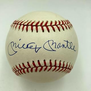 Mickey Mantle Signed American League Baseball PSA DNA Graded MINT 9