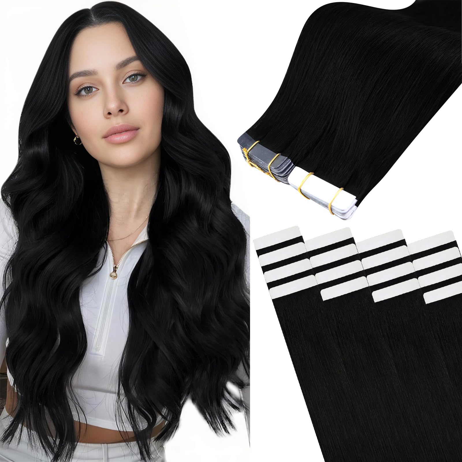 Easyouth U Tip Hair Extensions Brown Keratin Tip Hair Extensions Real Human Hair Darkest Brown Keratin Hair Extension Human Hair with Natural Texture 18Inch 50G 1G/S — view 51