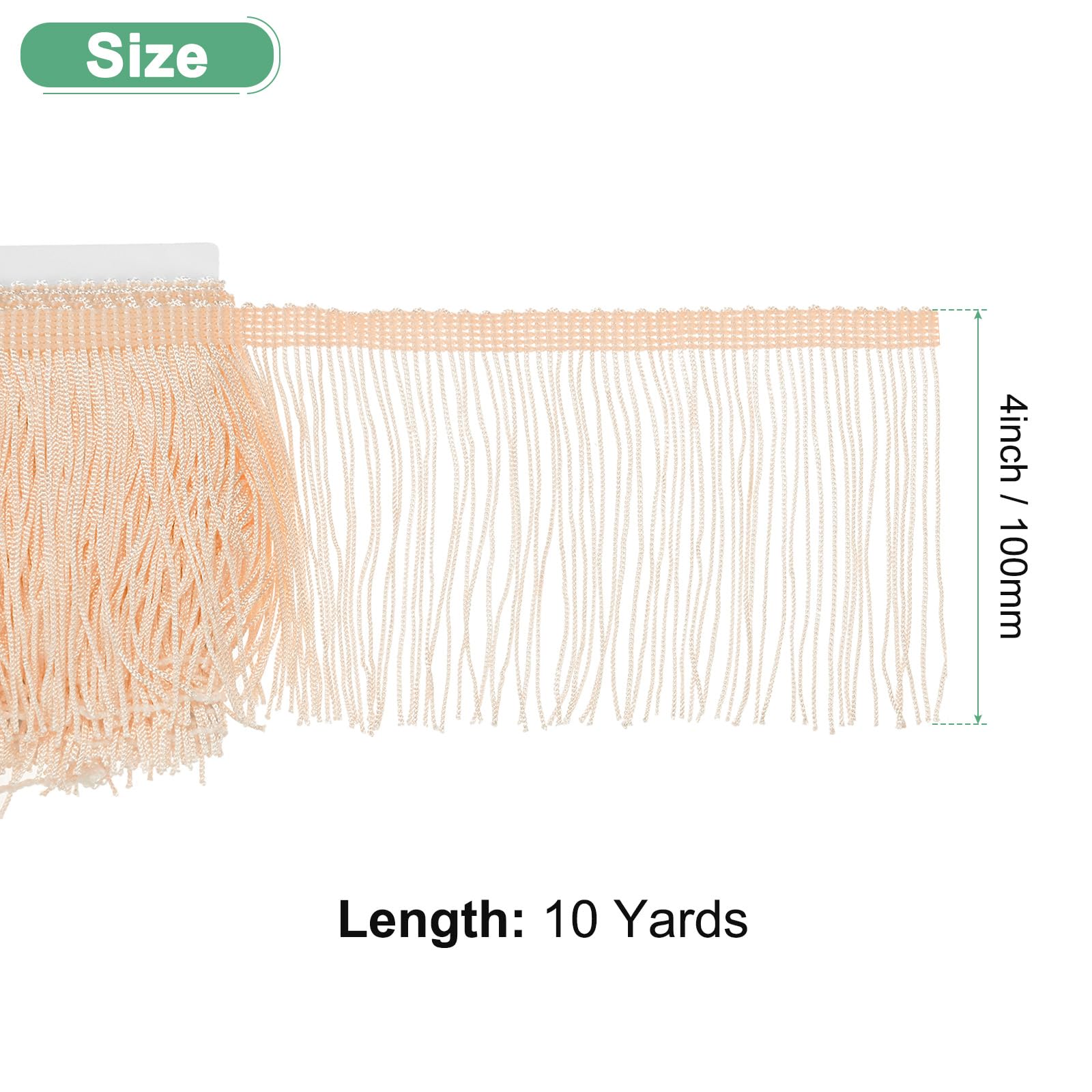 M METERXITY Chainette Fringe Trim - Image 3