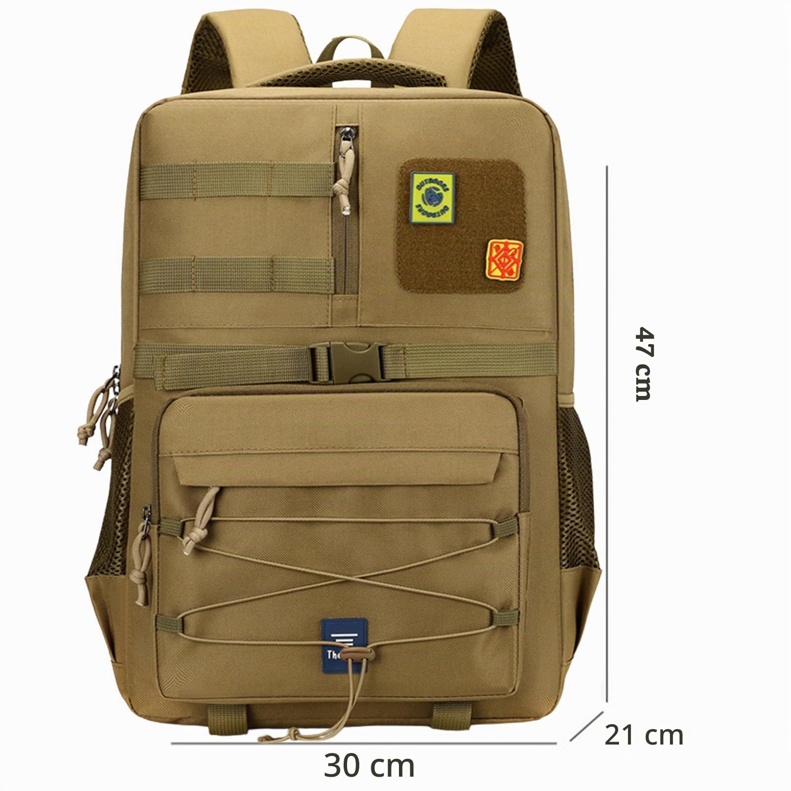 Zaino Tattico da Esterno da 35 Litri Sport Viaggi Alpinismo Escursionismo Mimetico Zaini Nero Grande Capacità Borsa da Lavoro con Tracolla Posteriore